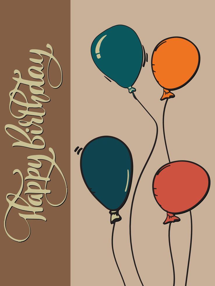 happy birthday card vector