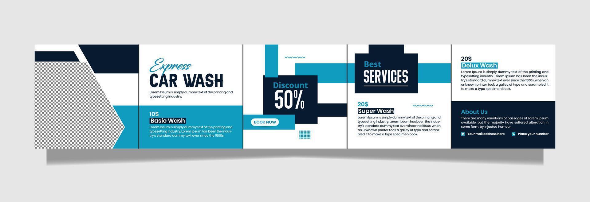 The greatest car wash carousel template for social media posts featuring creative elements vector