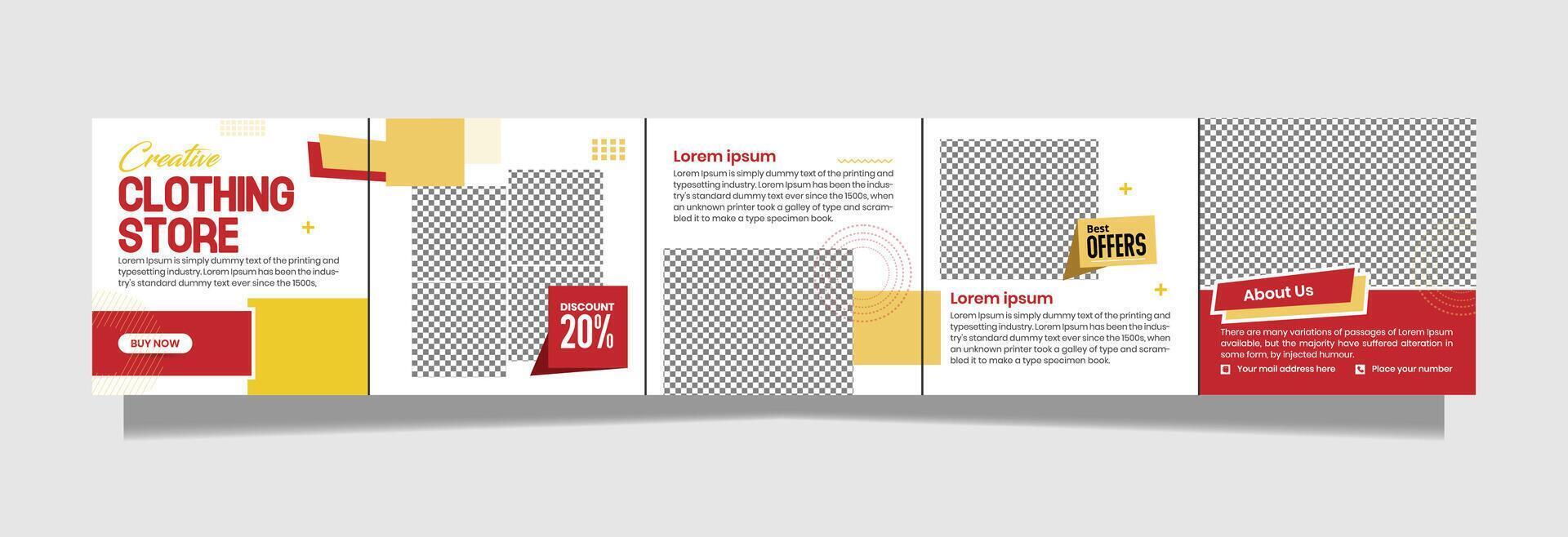 Carousel Template Social Media Post creative design with Elements banner vector