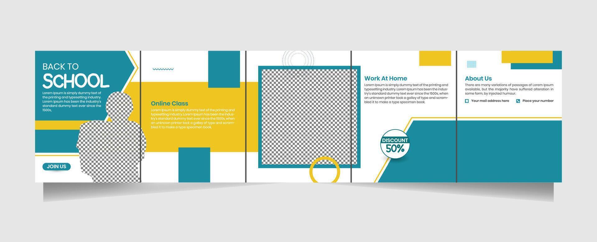 Back to school design post templete social media post design vector