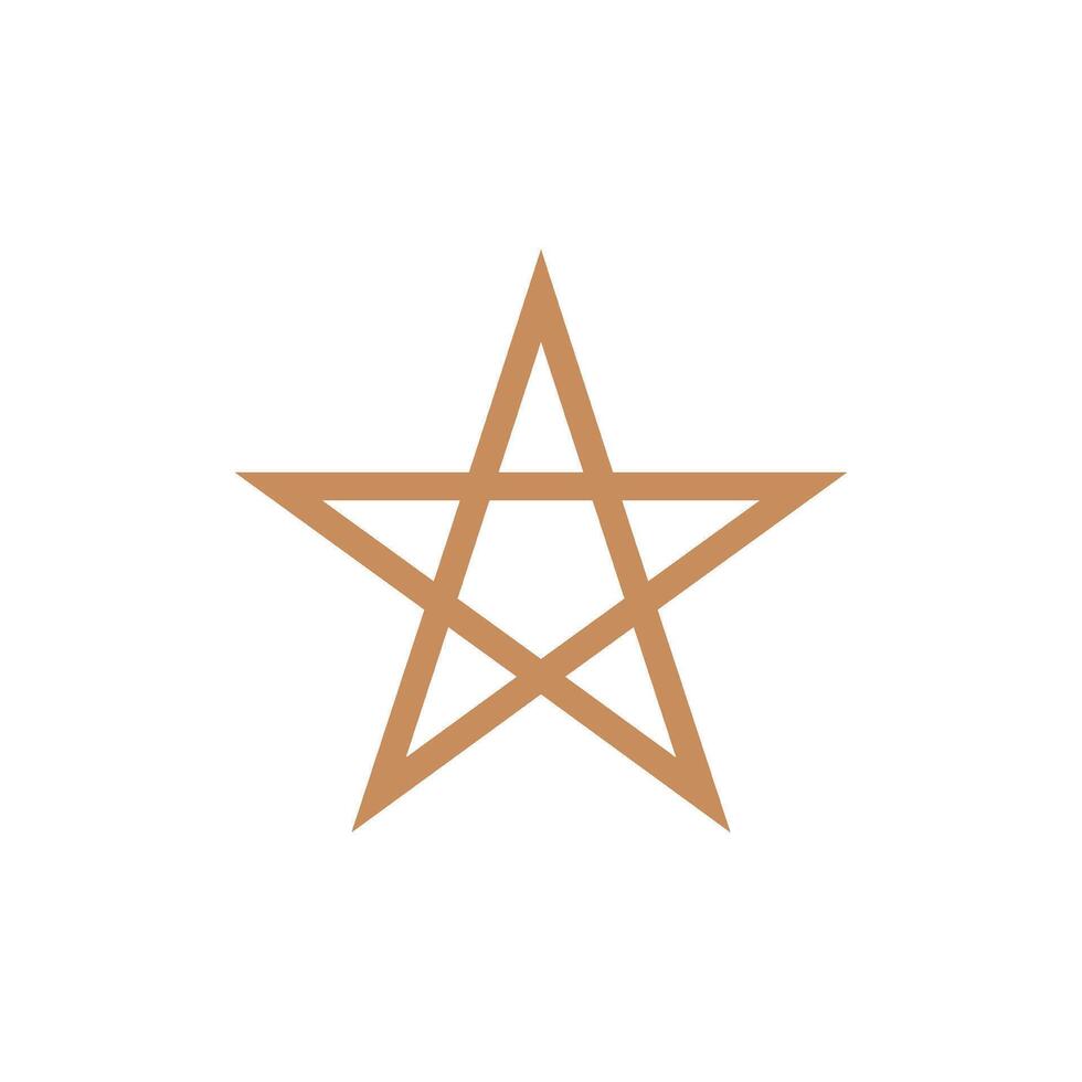star pentagram icon in trendy flat design vector