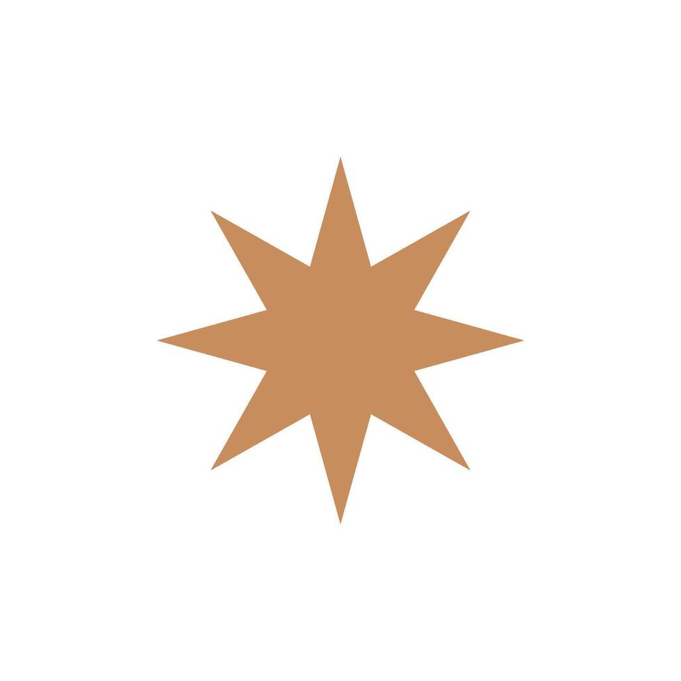 sparkling star icon logo template vector