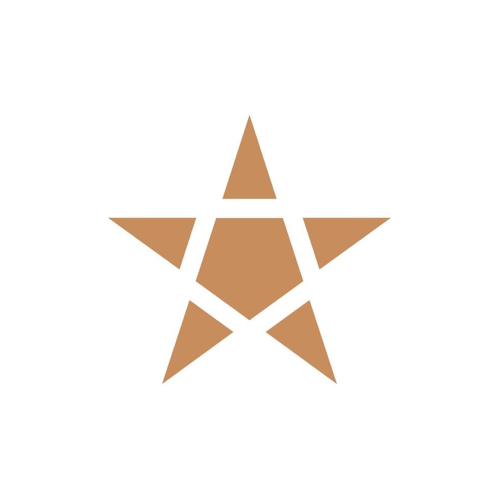 star icon pentagram flat design vector