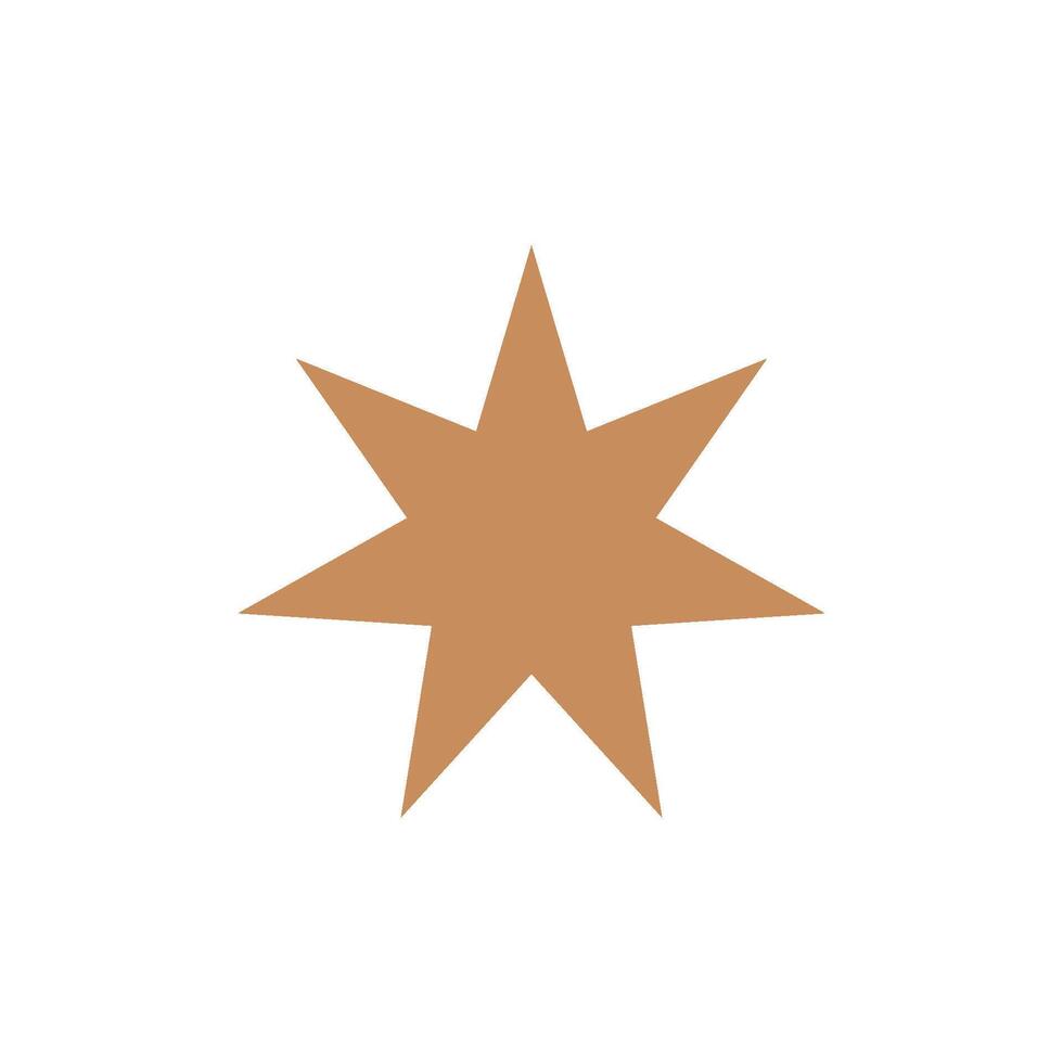 star shape in trendy flat design vector