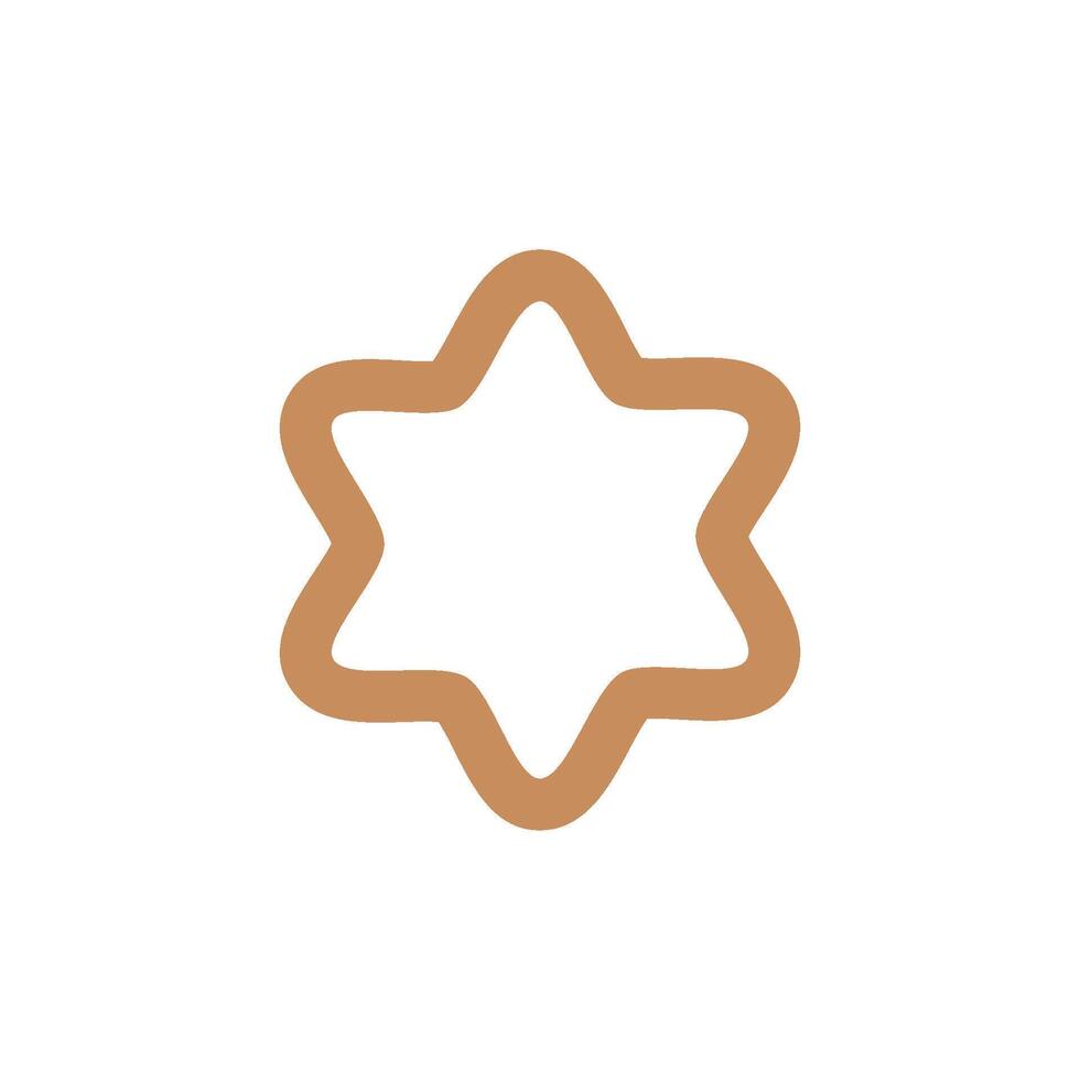decorative star logo template vector