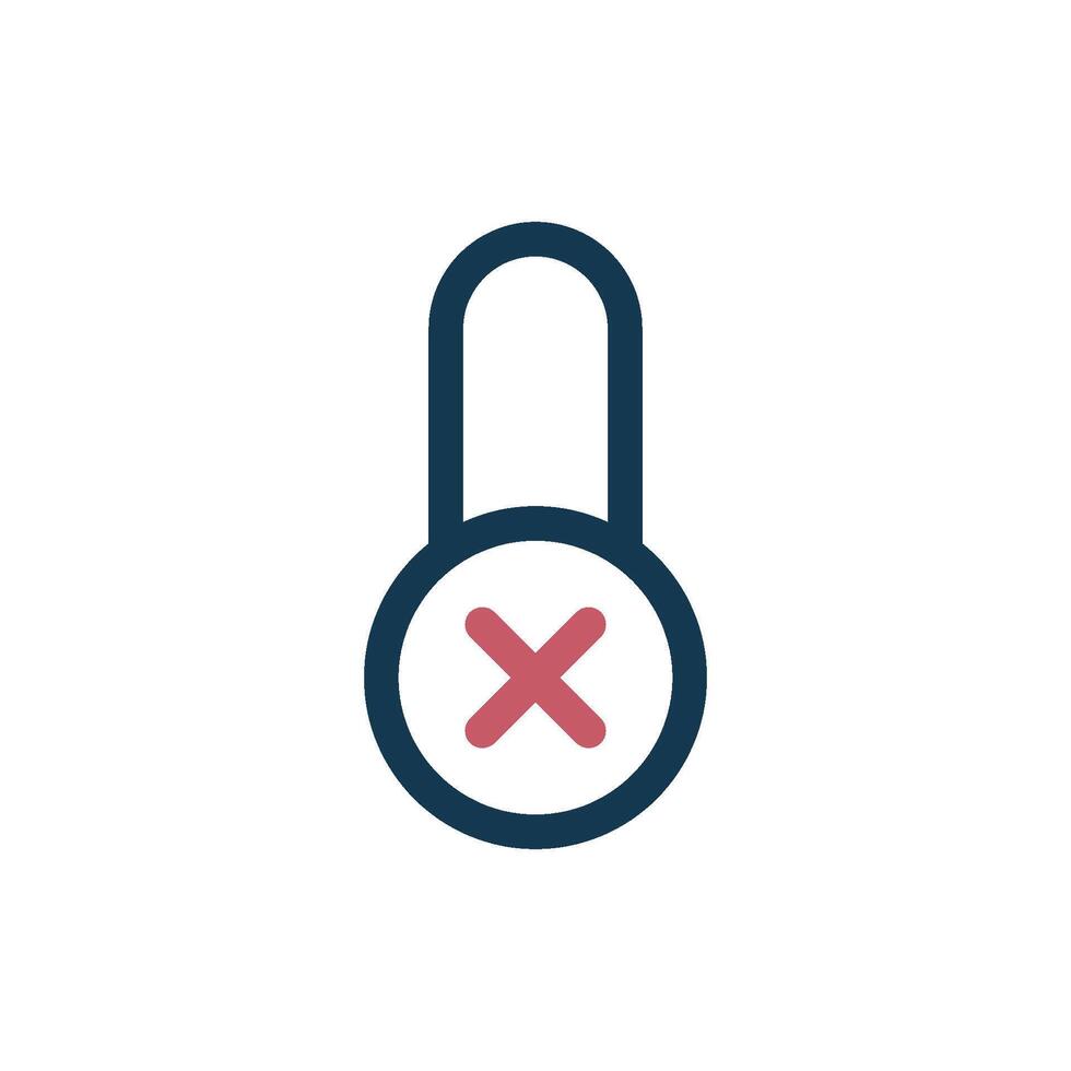 Simple Padlock Icon Template vector