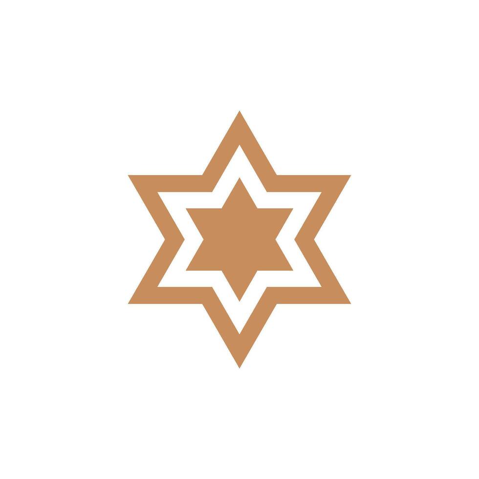 star of David icon flat design vector