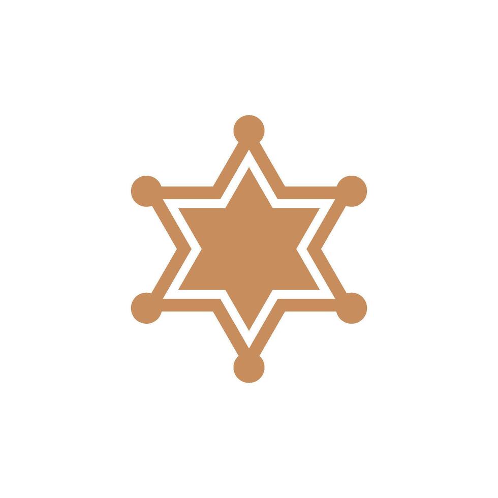 star sheriff icon in trendy flat design vector
