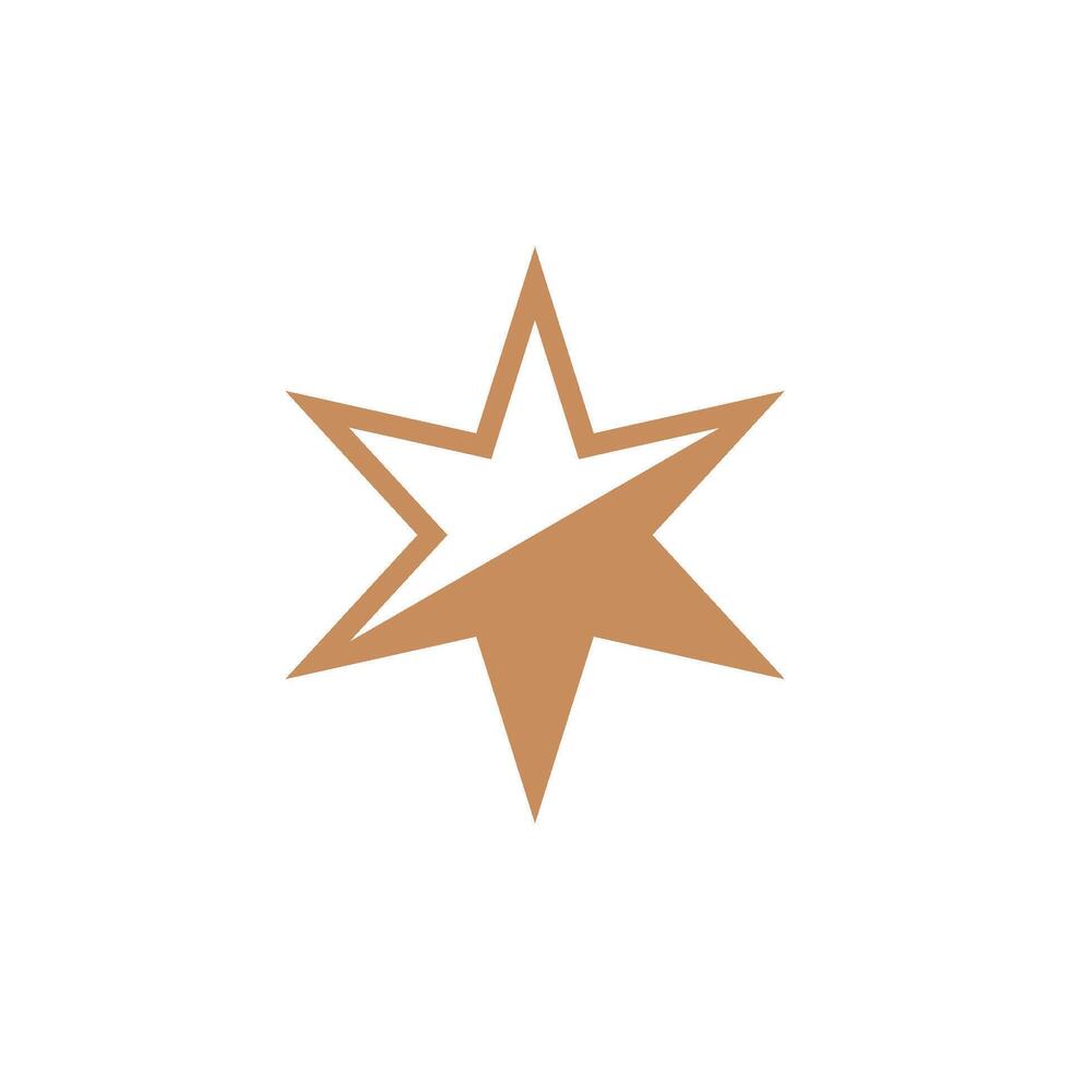 star shadow icon in trendy flat design vector