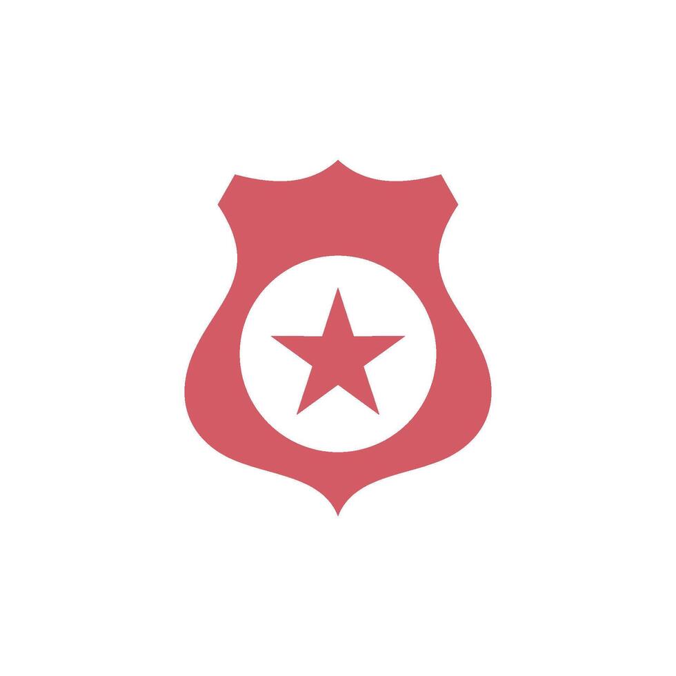 Police Star Shield Icon Template vector