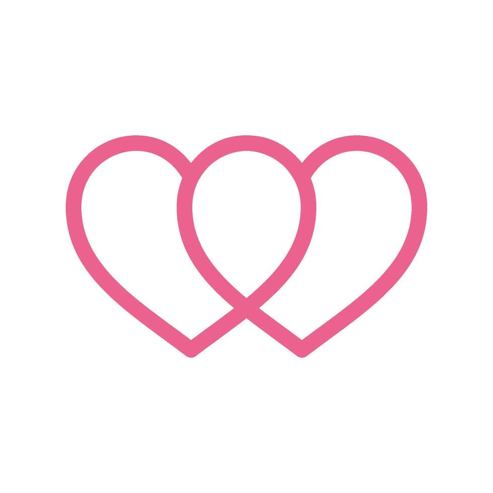 Heart Shape Love Icon Template vector