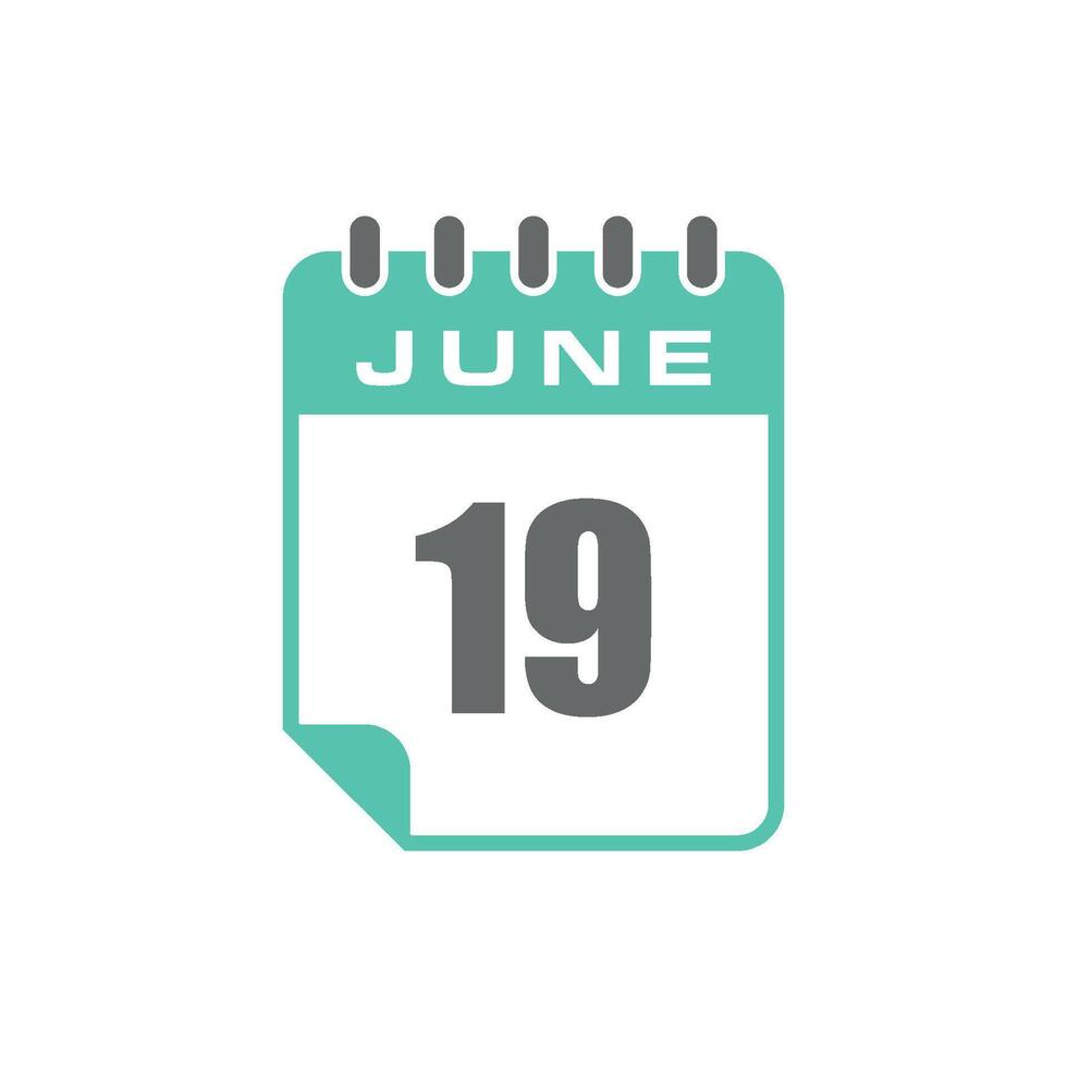 June Calendar Icon Template vector