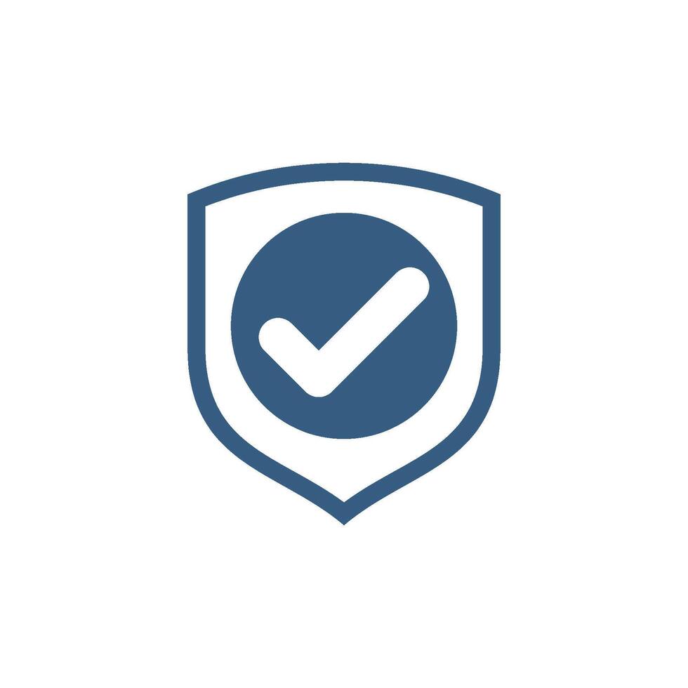 Check Mark Tick Shield Icon Template vector