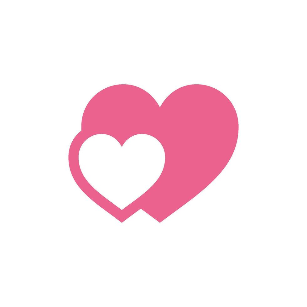Heart Shape Love Icon Template vector