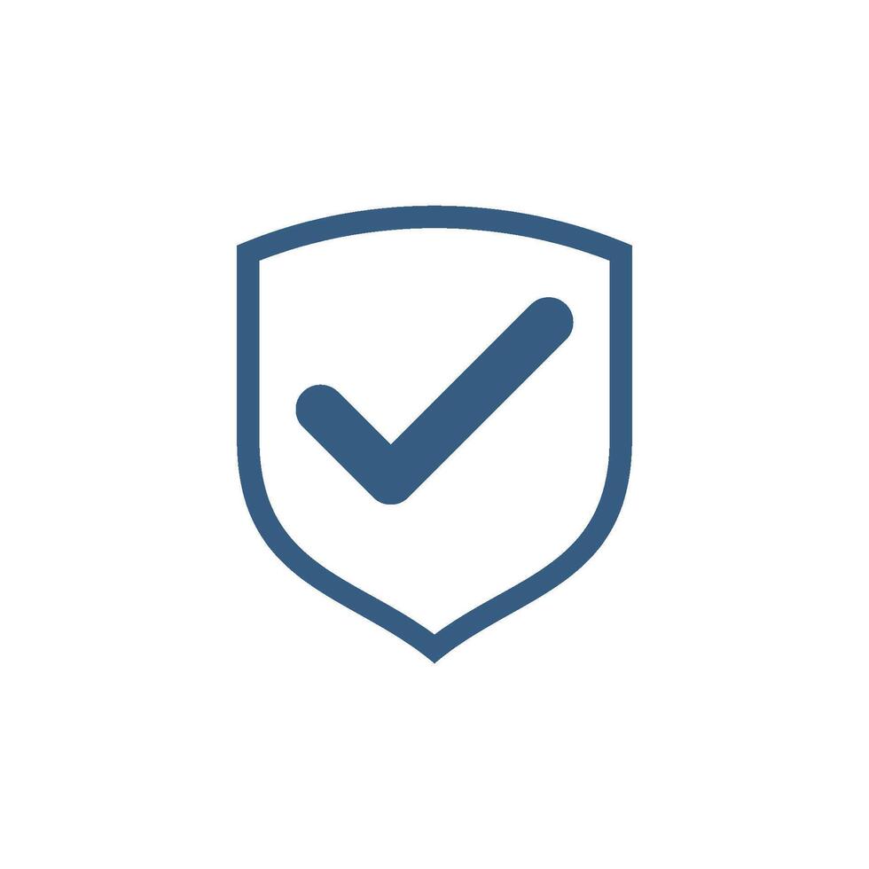 Check Mark Tick Shield Icon Template vector