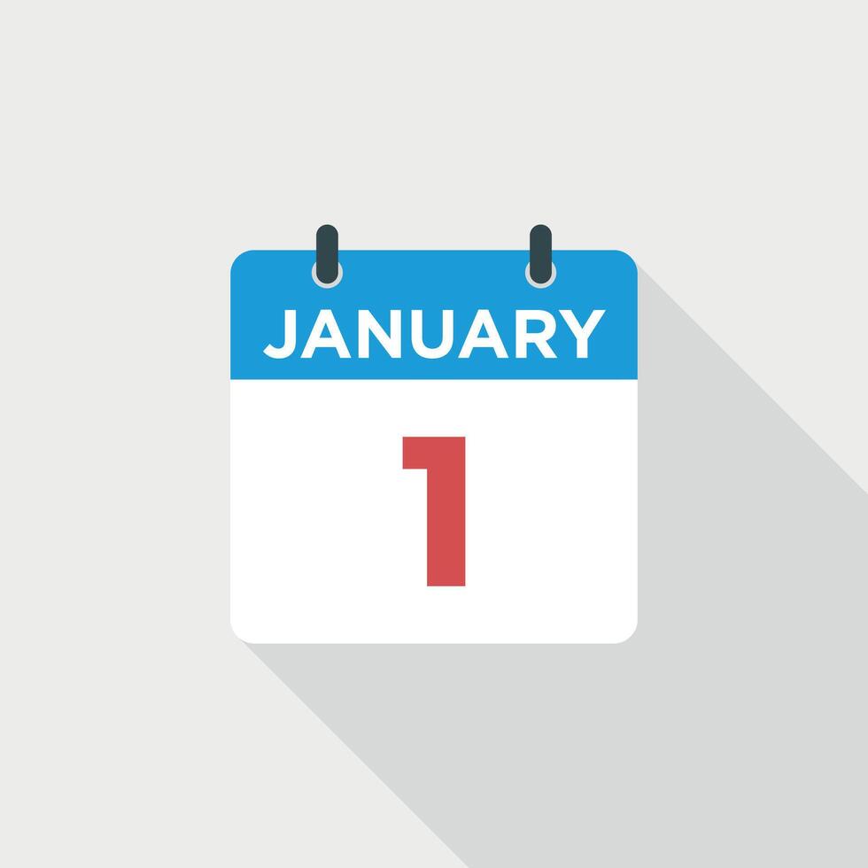 Month January Calendar Icon Template vector