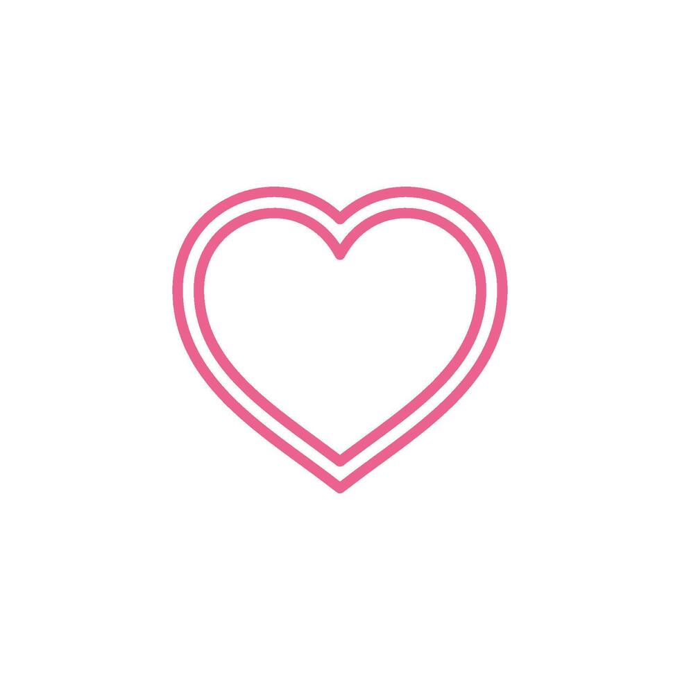 Heart Shape Love Icon Template vector