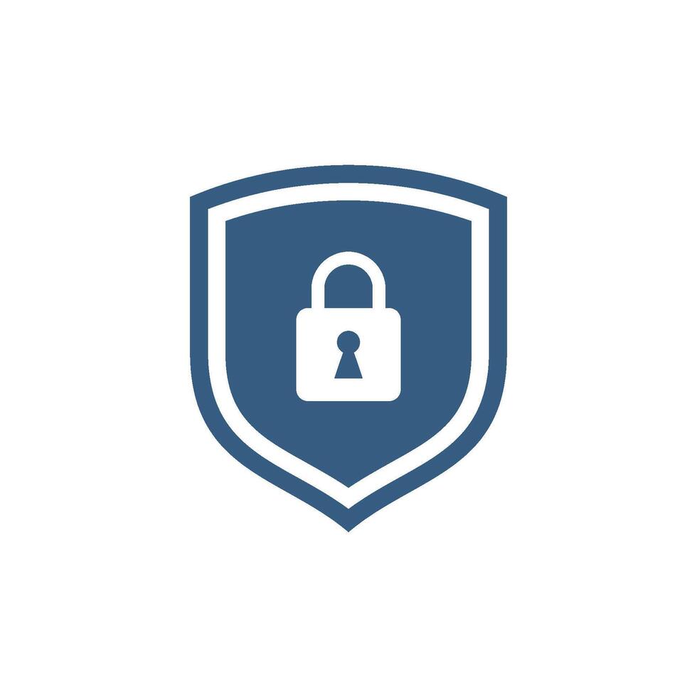 Keyhole Padlock Shield Icon Template vector