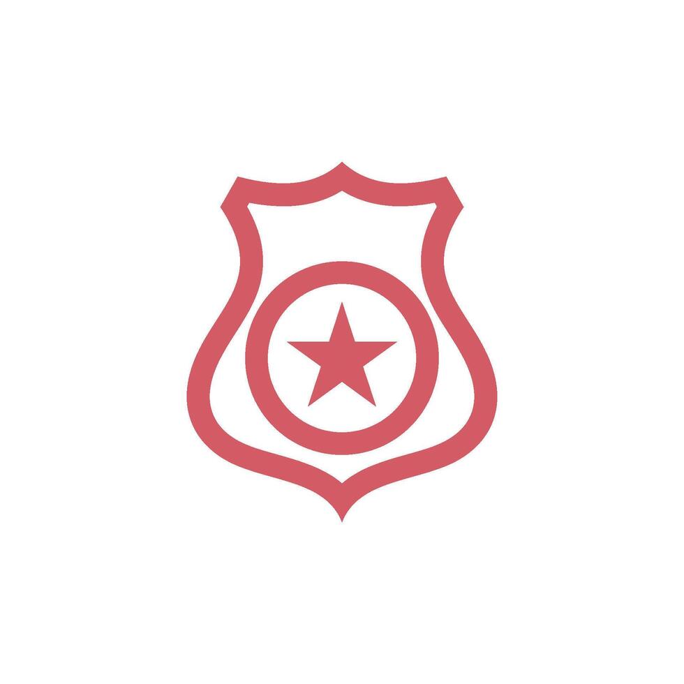 Police Star Shield Icon Template vector