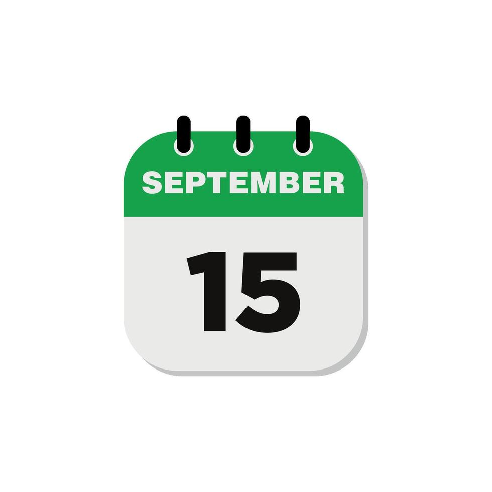 September Calendar Icon Template vector