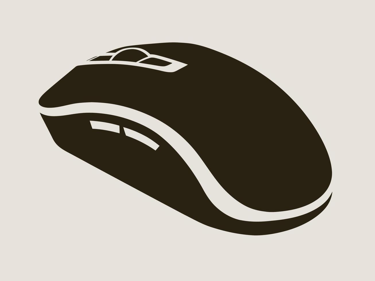 Simple Computer Mouse Icon, A Stylish Illustration for Digital and Web Use vector