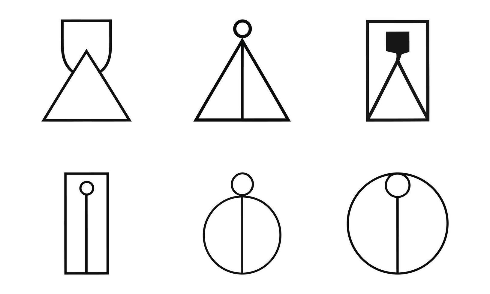 Geometric Letter I Logos, A Minimalist Outline Pack for Elegant Branding vector