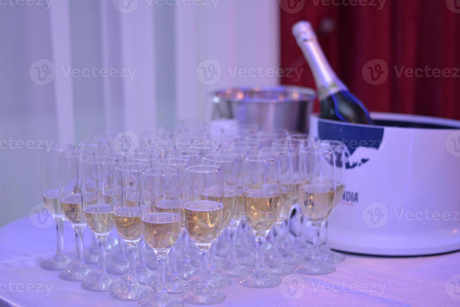 Champagne glasses wedding photo