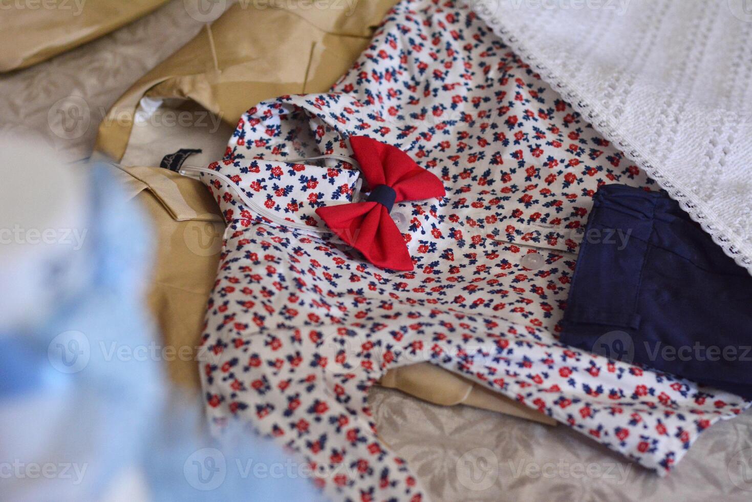 Baby clothes for baby shower photo
