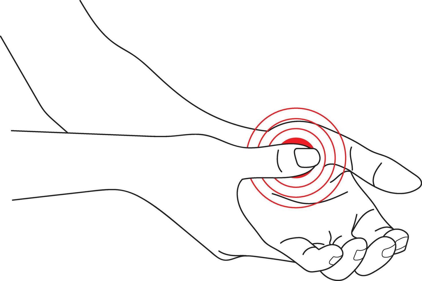 Acupuncture points on hand, Human anatomy vector