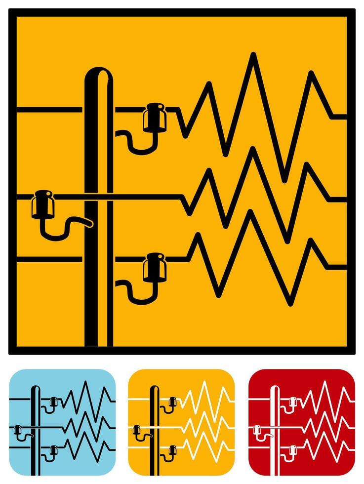 Symbols of power lines vector