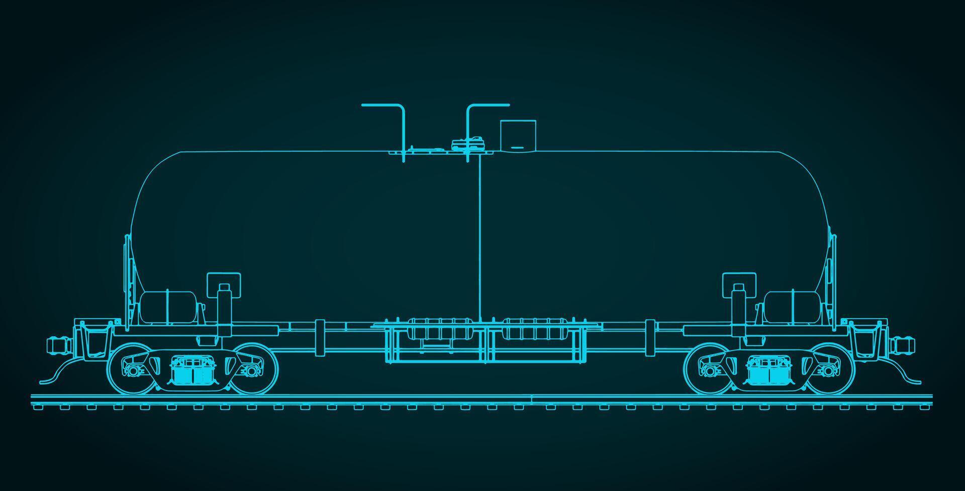 Railway tank car illustration vector