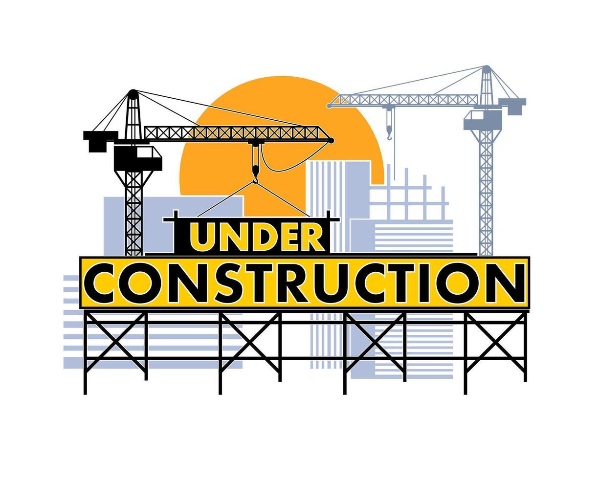 Under construction illustration vector