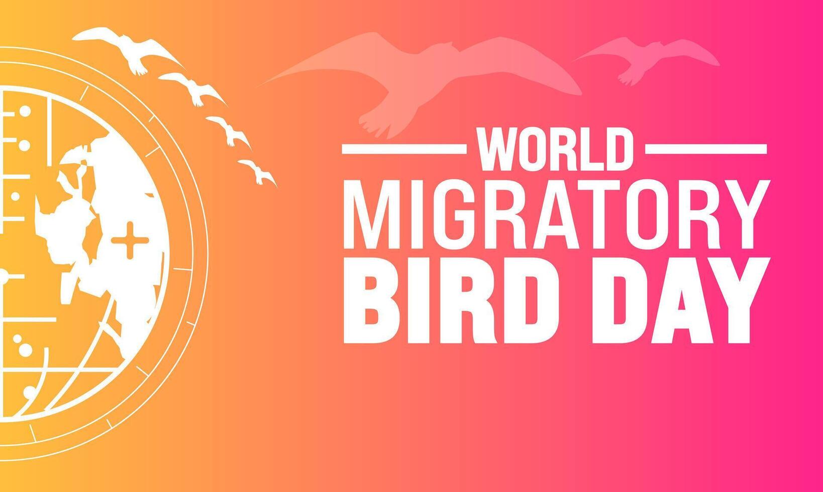 World Migratory Bird Day. Holiday concept. Template for background, banner, card, poster vector
