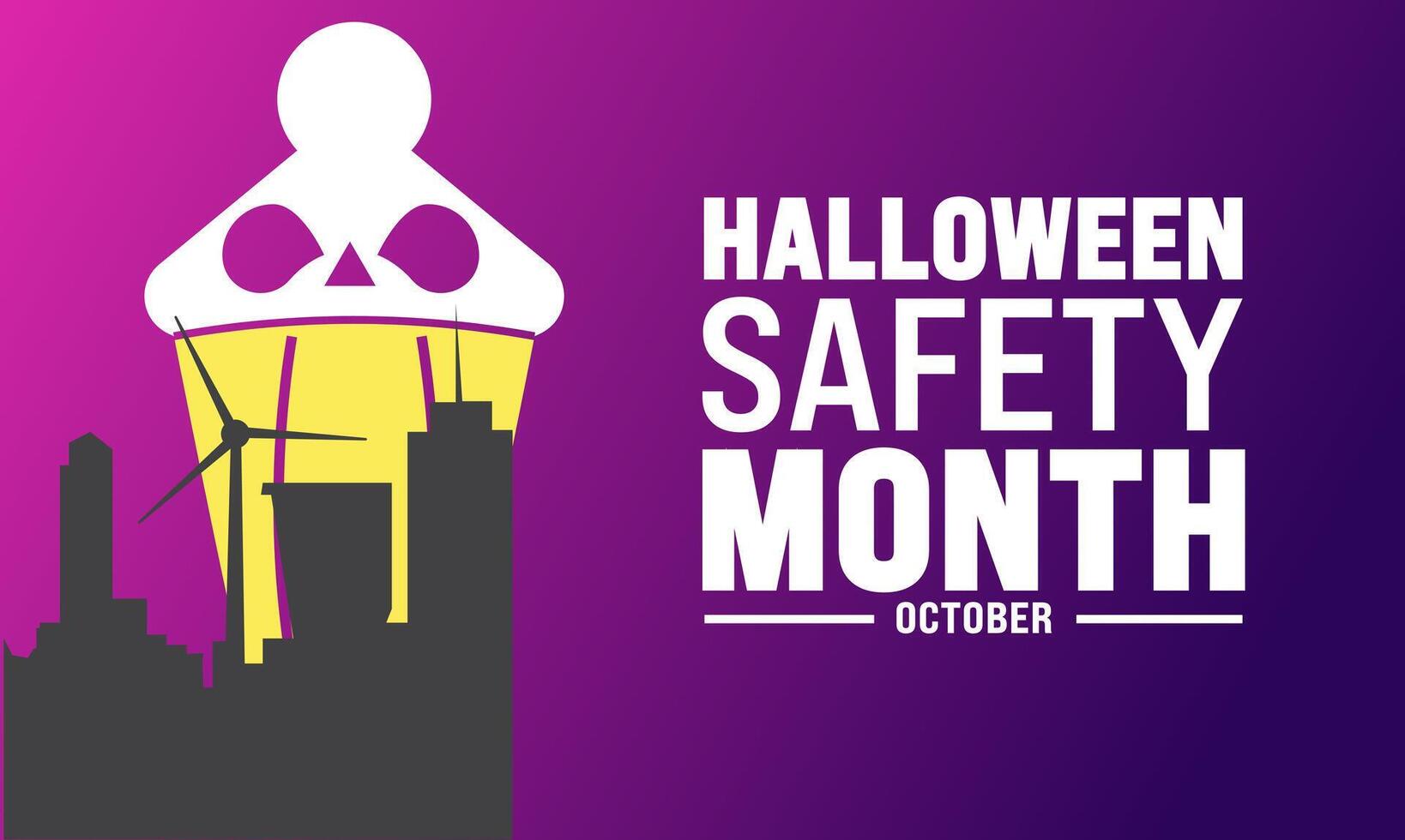 Halloween safety month vector