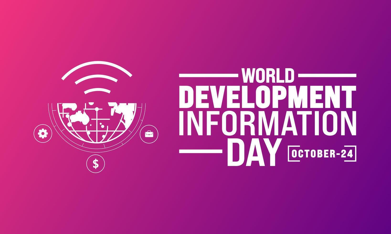 graphic of World Development Information Day vector