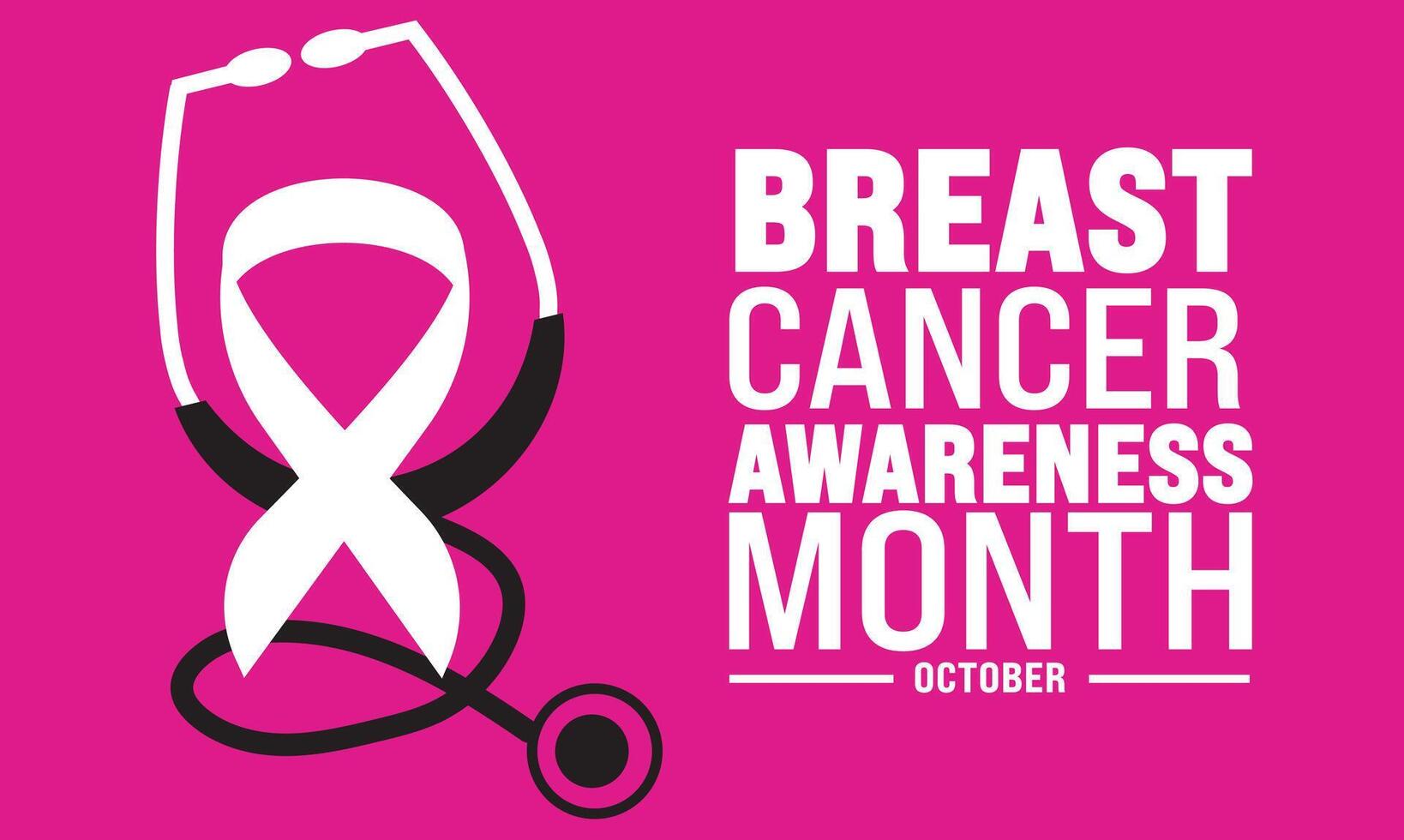 October is Breast cancer awareness month observing each year .suitable for background template landscape banner template ,card ,poster design vector