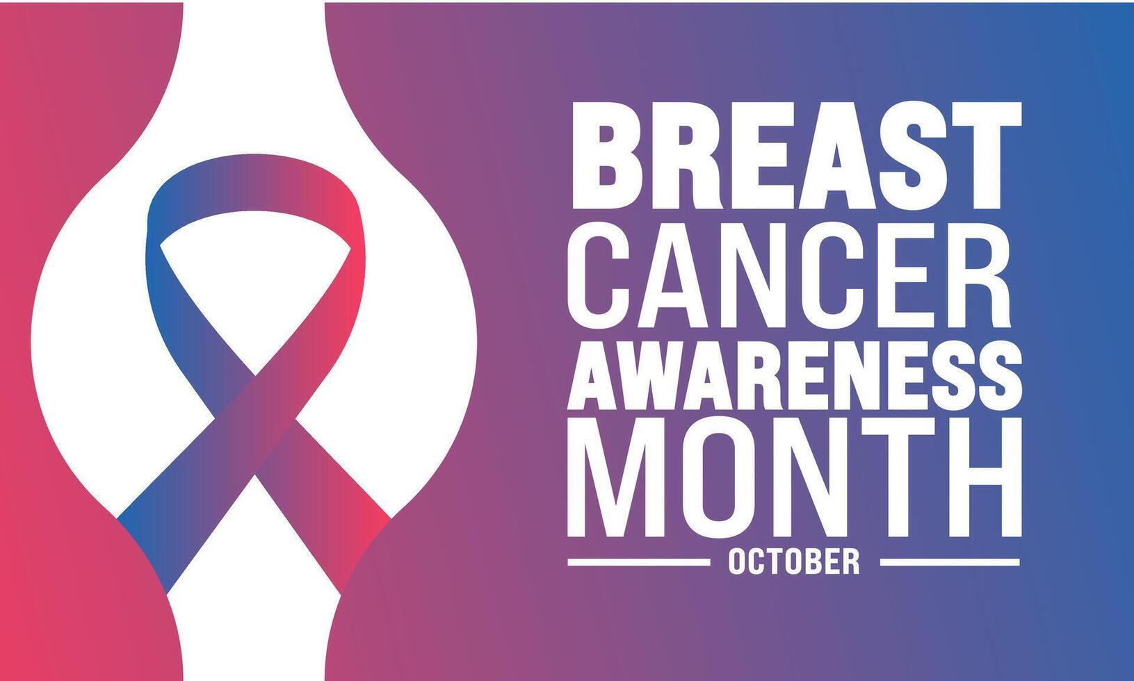 October is Breast cancer awareness month observing each year .suitable for background template landscape banner template ,card ,poster design vector