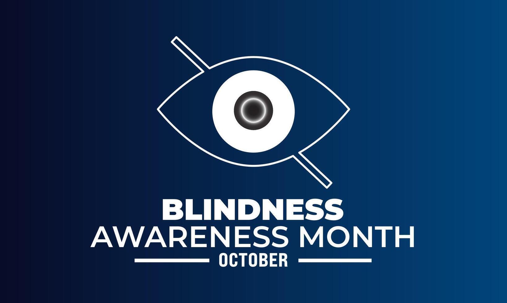 Blindness awareness month is observed every year in october. Template for banner, card, background. illustration. vector