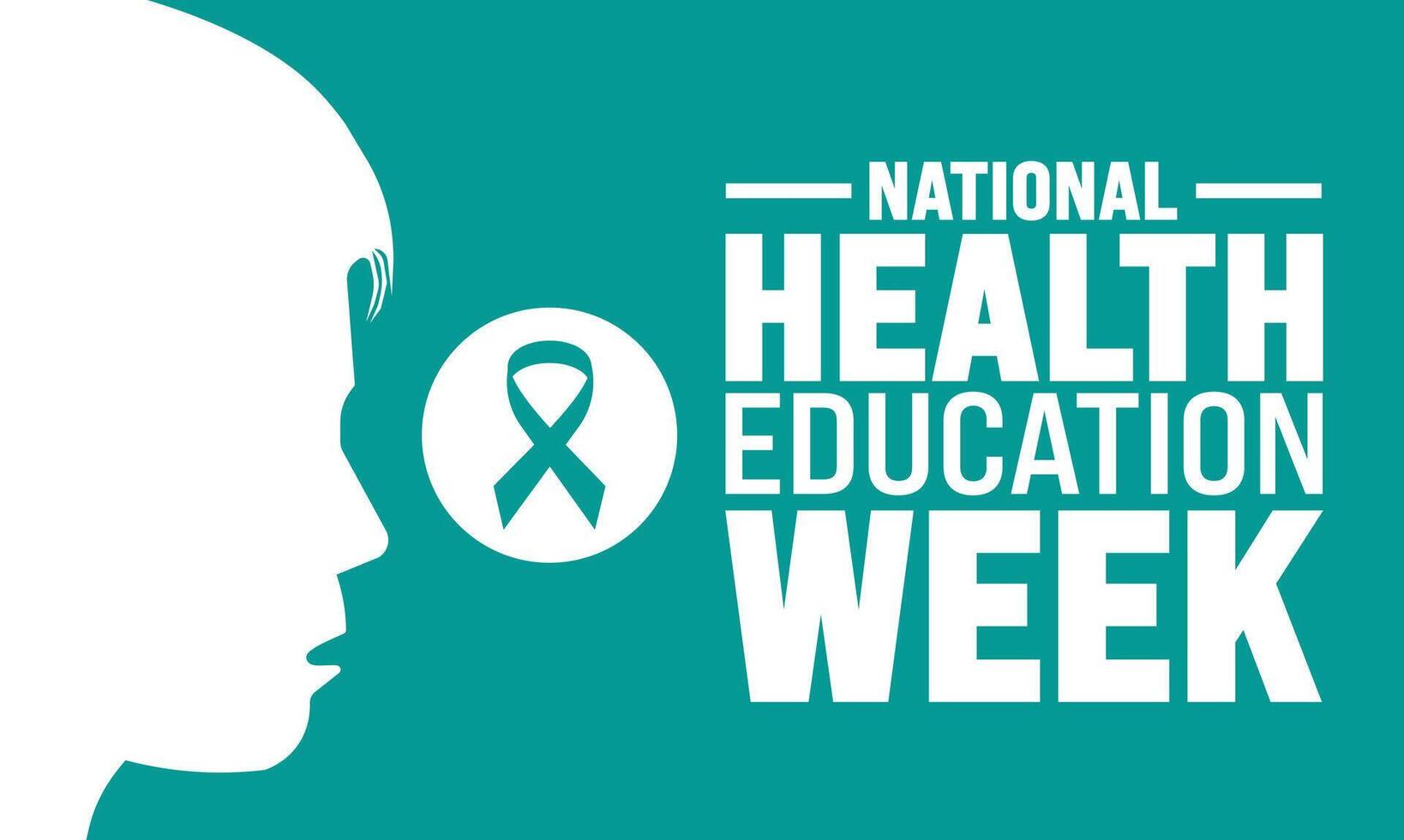 October is National Health Education Week Promotes Knowledge, Prevention, and Empathy for Lifelong Health and Well-Being. suitable for ,banner, placard, card, and poster , Colorful . vector