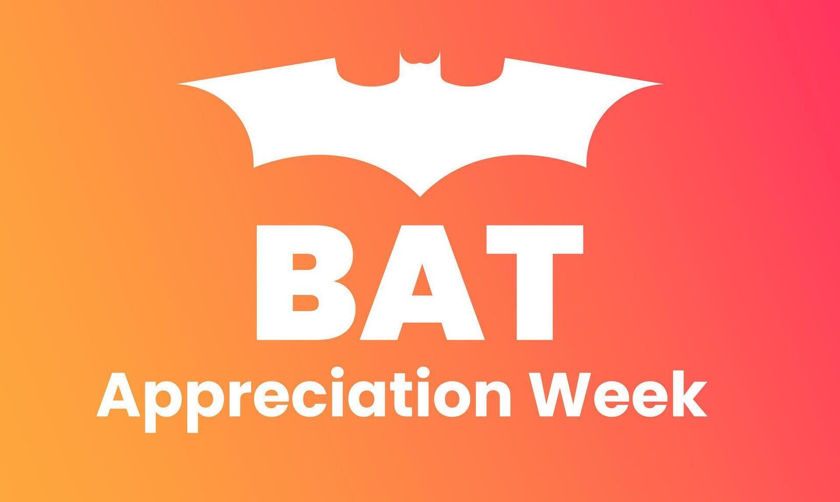 Bat Appreciation Month on October. Illustration of bats vector