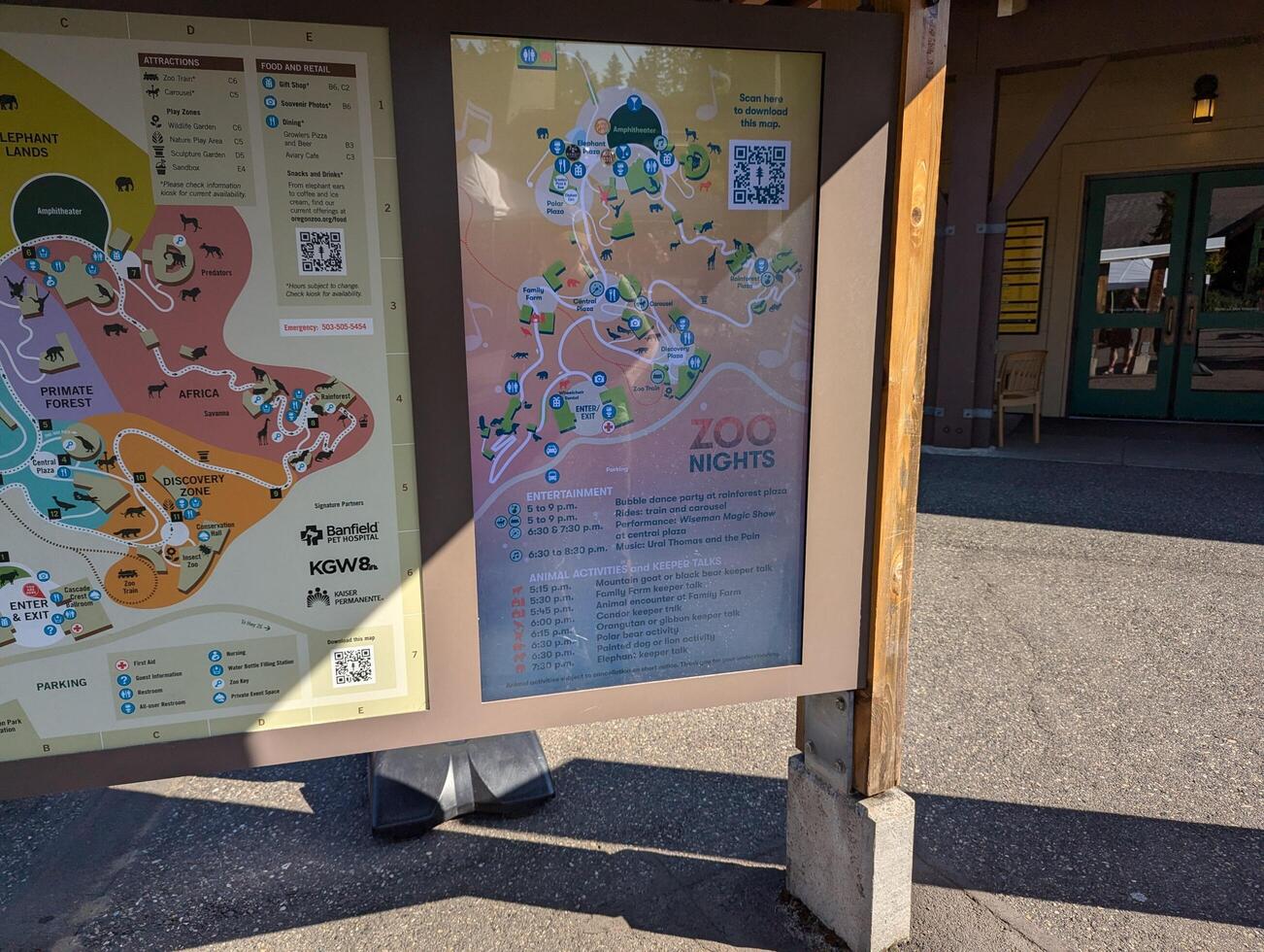 Portland, Oregon, USA - 07.12.2024 Map of the Oregon Zoo in Washington Park photo
