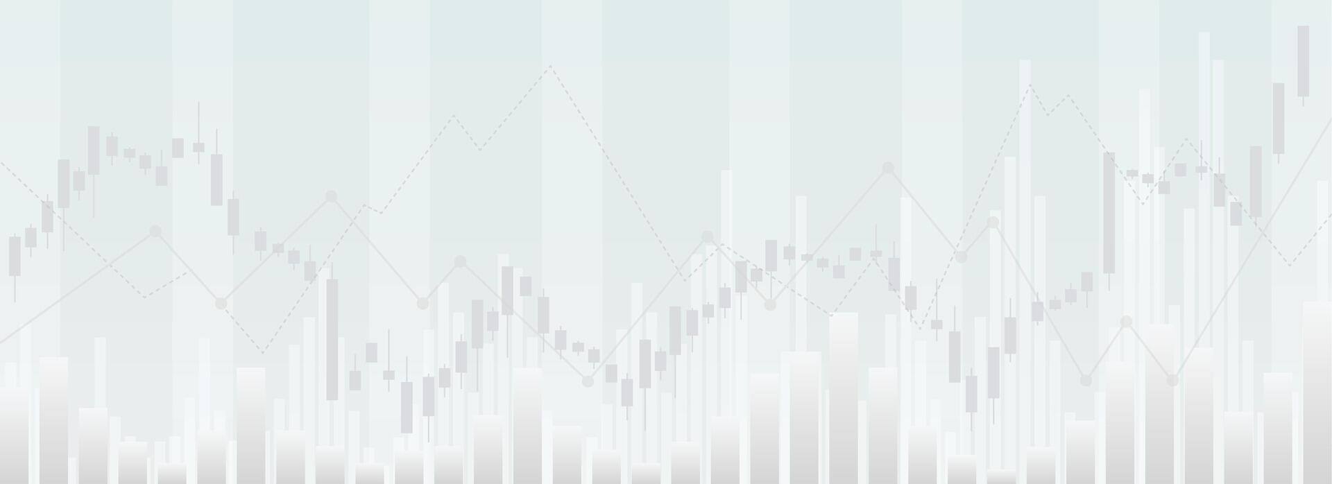 financial chart with up trend line graph vector