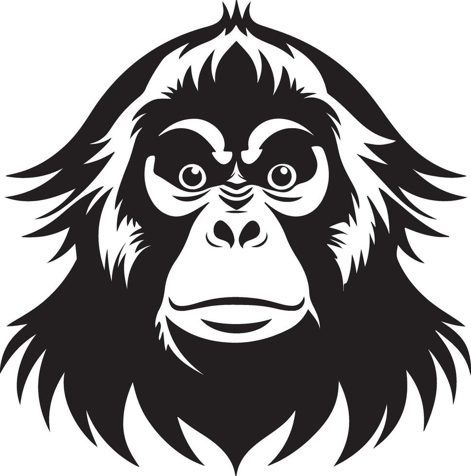 Lively Orangutan Cartoon Illustration on White Background Perfect for Children's Graphics vector