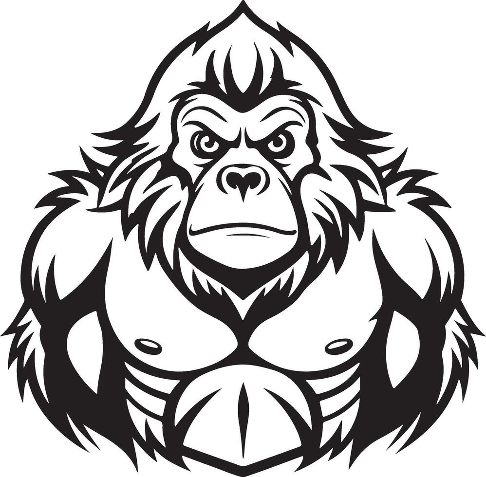 Playful Orangutan Cartoon Illustration on a Clean White Background Ideal for Digital Art vector