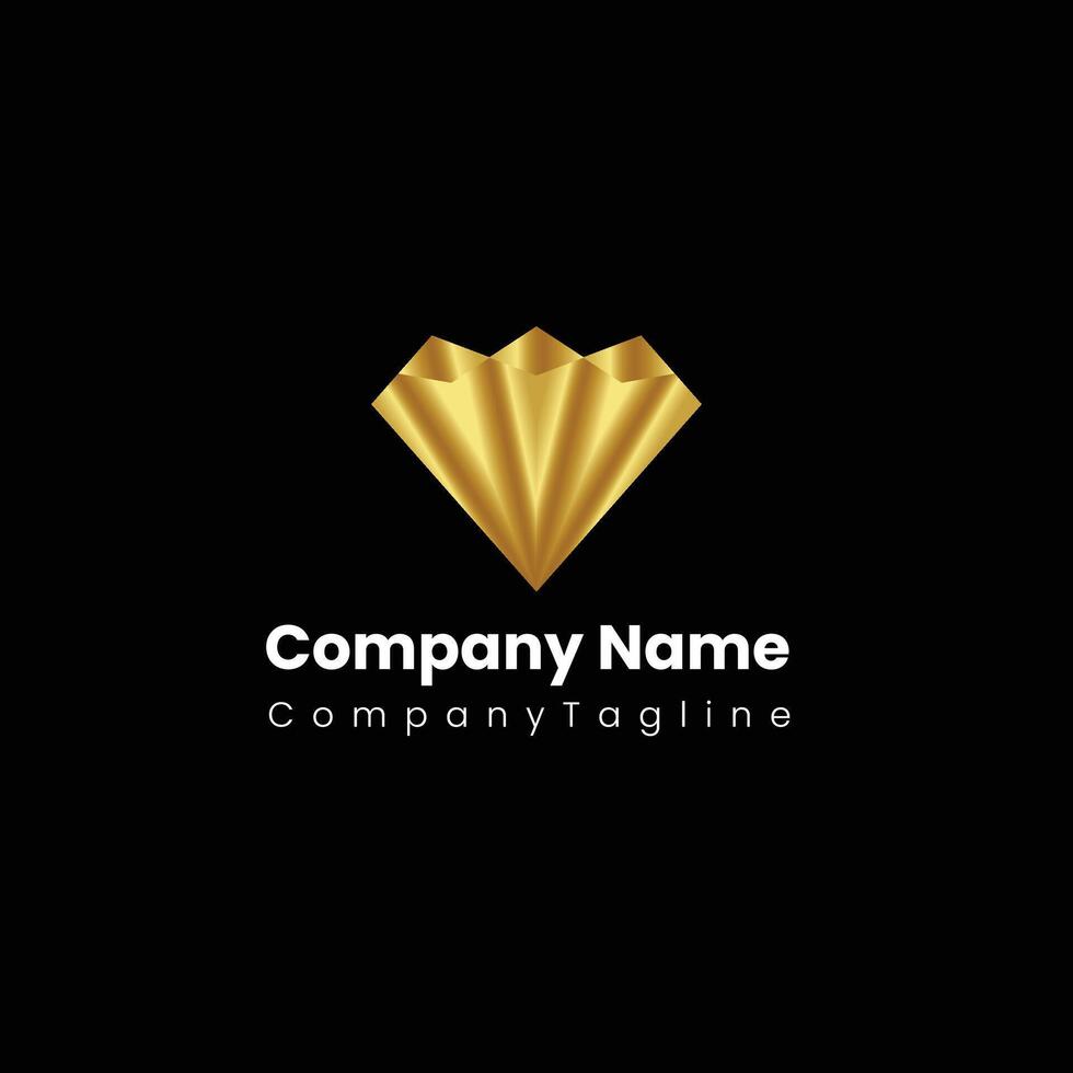 A diamond logo design on a black background vector