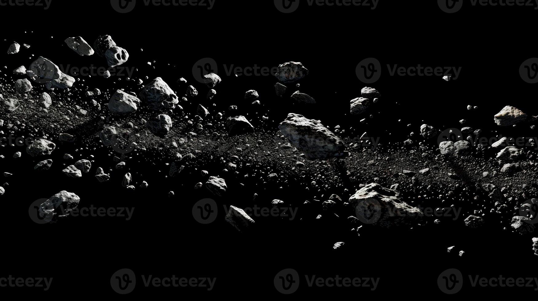 Asteroids Floating in Space photo