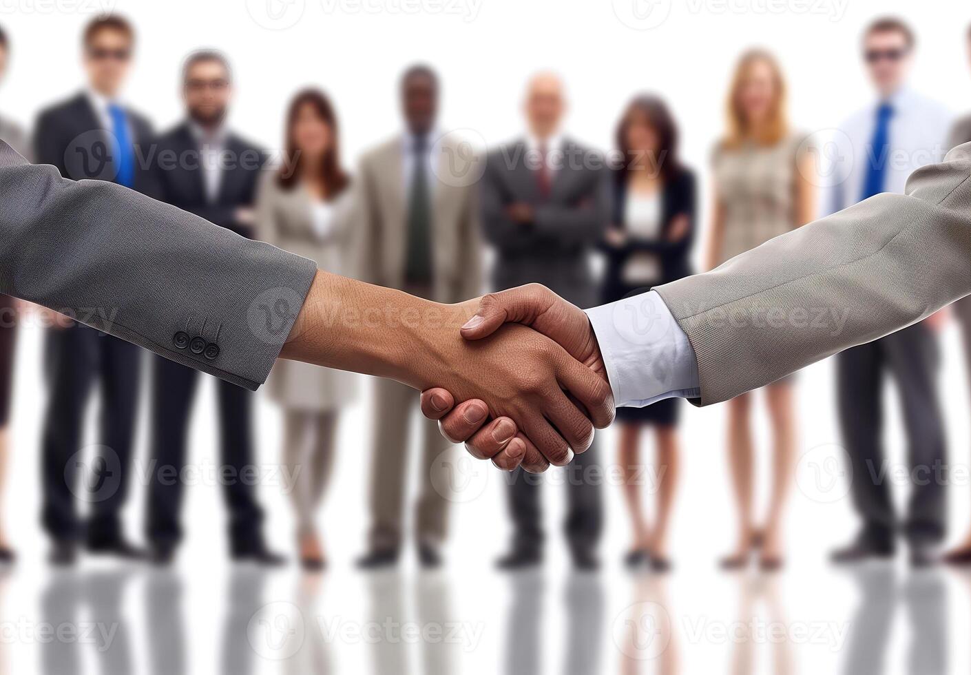 handshake isolated on business background photo