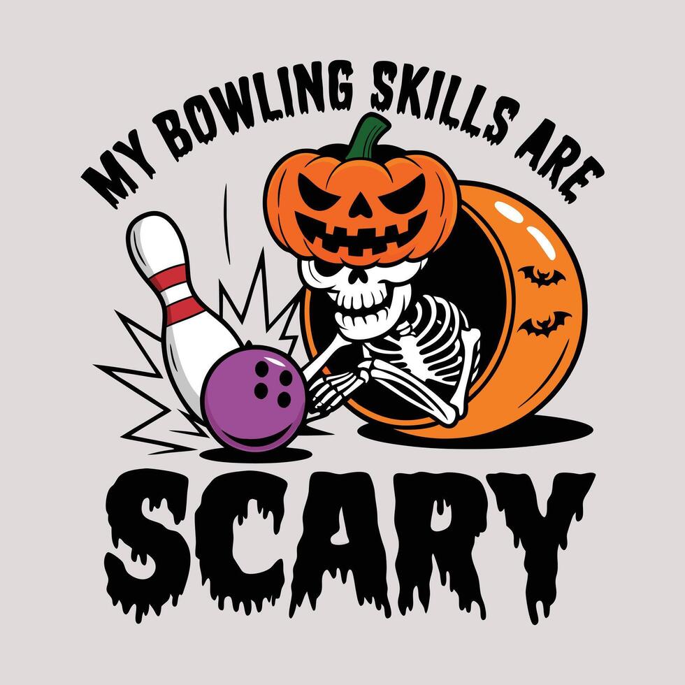 My Bowling Skills Are Scary 3 vector