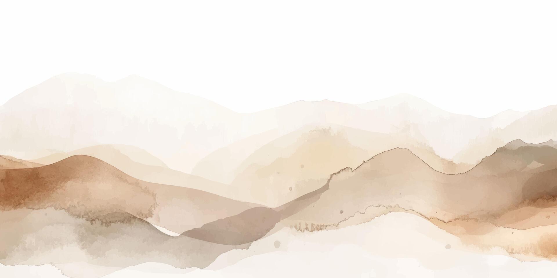 Abstract horizontal watercolor background. Hand drawn texture. Brush stroked painting pastel color vector