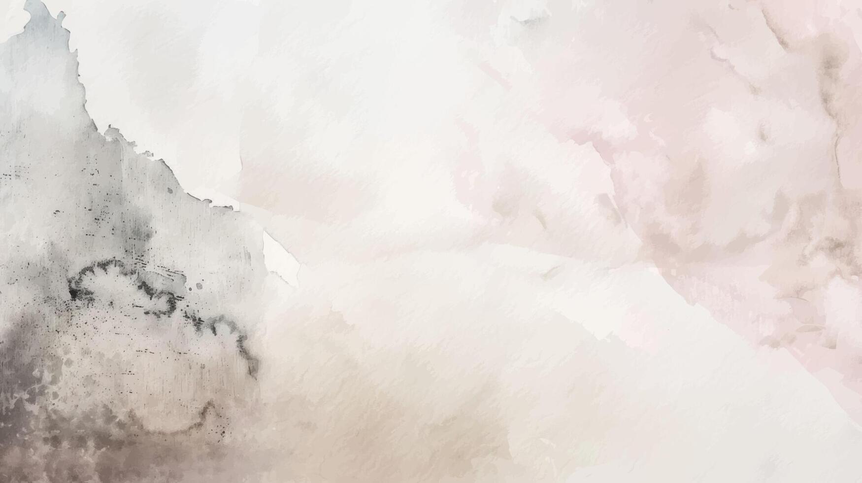 Abstract horizontal watercolor background. Hand drawn texture. Brush stroked painting brown pink pastel color vector
